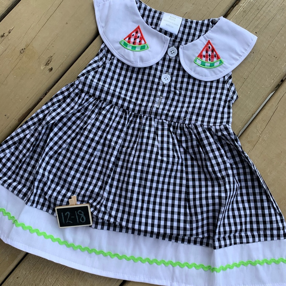 Plaid watermelon dress